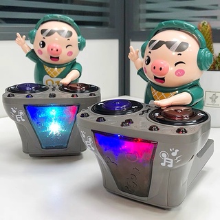 Heo Phát Nhạc - Chú Heo Chơi DJ Năng Động Siêu Dễ Thương Nhảy Theo Nhạc Và Đèn Cho Bé Cam Homeware