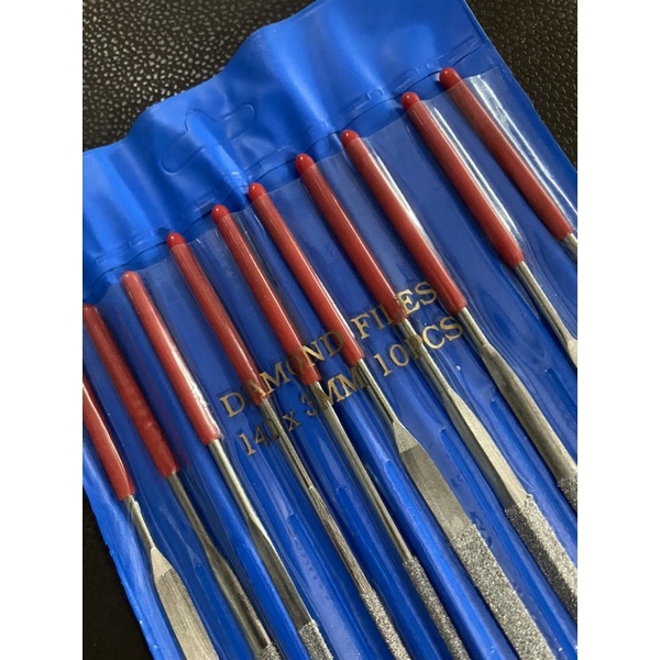 Bộ dũa mài kim loại hợp kim đa năng 10 cây size 5x180mm, 4x160mm, 3x140mm
