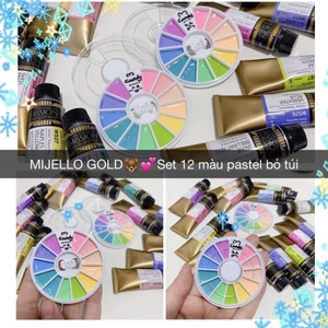 MIJELLO GOLD 🐻💕 Set 12 màu nước tông pastel bỏ túi
