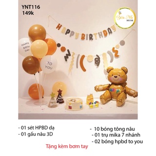 Sét bóng sinh nhật hàn quốc mẫu mới siêu đẹp ,phụ kiện trang trí sinh nhật giá rẻ, YẾN NHI SHOP