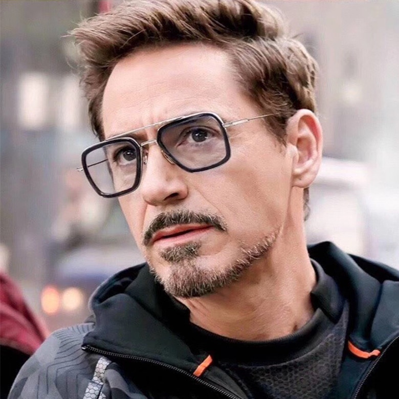 Gọng kính cận nam nữ Gitchee-Goo Iron Man Edith Tony Stark cao cấp mắt vuông gọng kim loại chống ánh sáng xanh | BigBuy360 - bigbuy360.vn