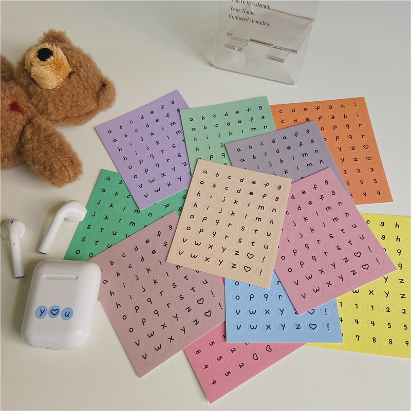 Sticker Giấy Bảng Chữ Cái Alphabet In Thường và Số Nhiều Màu Trang ...