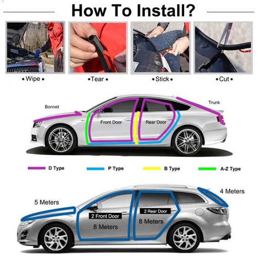 Gioăng cao su D, ron D, zoăng cao su chữ D chống bụi, doăng cao su dán cánh cửa, nắp caplo nắp cốp xe oto xe hơi