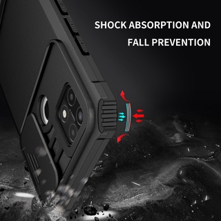 Dành Cho OPPO A15 A15s A92 A72 A52 A53 2020 A32 A3s A5s A12e A12s F9 Ốp Lưng Có Trượt Camera Chân Đế Chống Sốc Bảo Vệ Siêu Mỏng