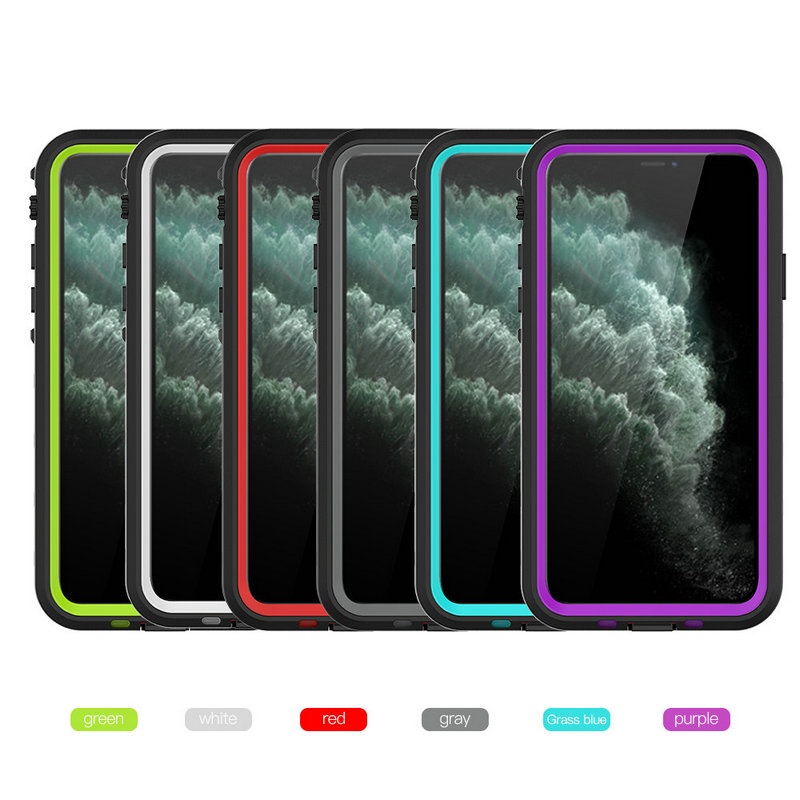 Ốp lưng chống nước IP68 tương thích với iPhone 13 Pro Max Ốp lưng tương thích cho iPhone 17 Air 16 15 12 11 X Xs Xr 7 8 plus 14 Pro Vỏ chống nước có khóa 360 Protect 13 Mini SE3