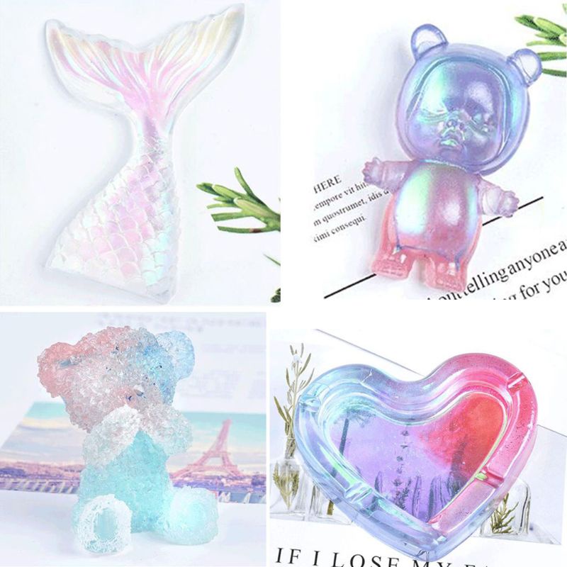 Jenniferab 100 cho cm 3 3ft cho Aurora Ab Hiệu Ứng Gương Phản Quang Giấy Trang Sức Dụng Cụ Làm DIY Nhựa Epoxy Khuôn Ngọc