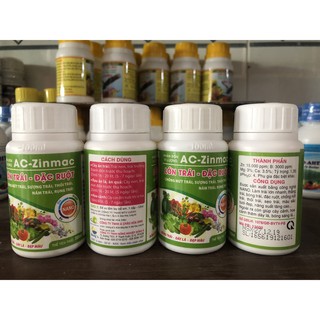PHÂN BÓN VI LƯỢNG AC -ZINMAC lớn trái đặc ruột - 100mL