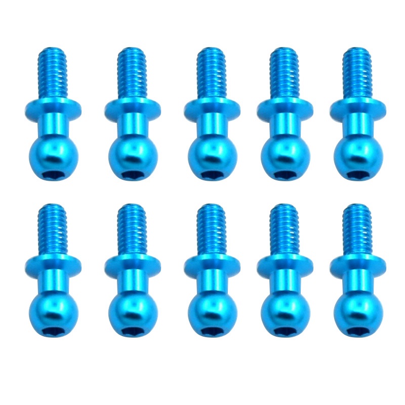 10 Chiếc M3 Kim Loại Lục Giác Đầu Bóng Vít Cho Tamiya TT01 TT02 Sakura D5 1 / 10 RC Drift Xe Phụ Tùng Đa Năng