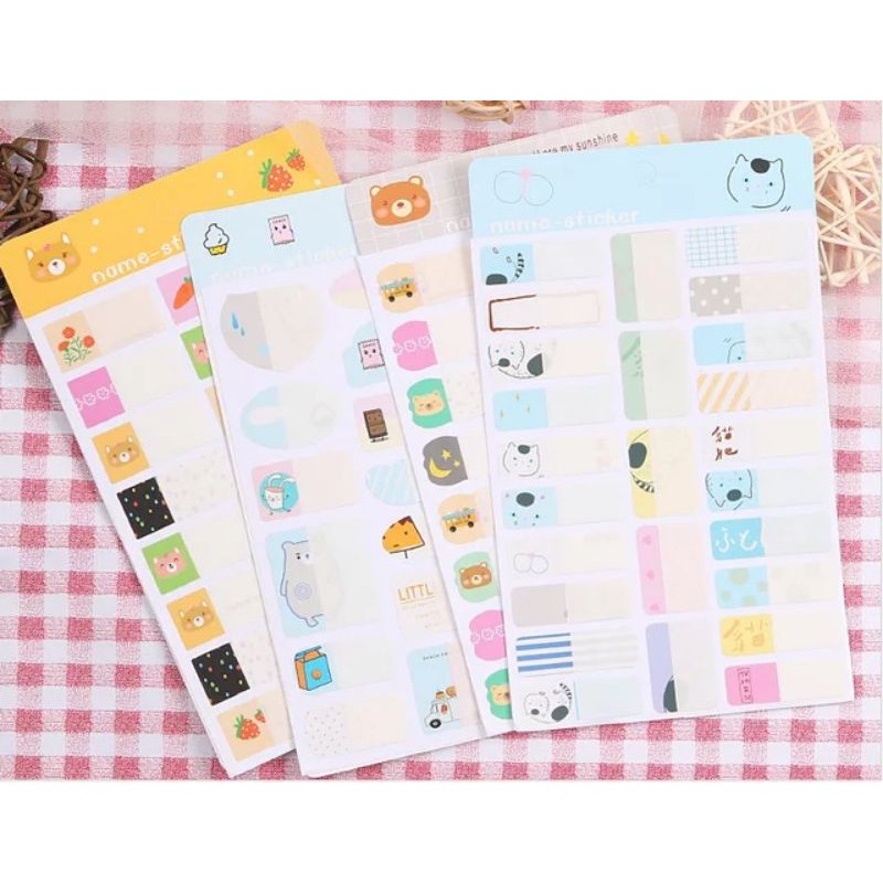 Name Sticker tự viết, Tem dán đánh dấu tên lên đồ dùng cá nhân | Shopee ...