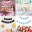 Cờ Happy Birthday Hình Đuôi Cá Ép Kim Vàng Trang Trí Sinh Nhật