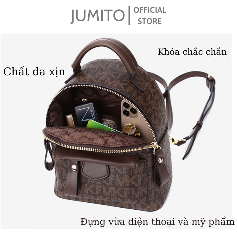 Balo mini nữ MKF chất liệu da PU thời trang cao cấp đi chơi du lịch siêu xinh JUMITO T2.037.NA