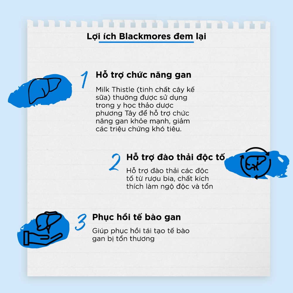 Mô tả Viên Uống Hỗ Trợ Bảo Vệ Và Phục Hồi Tế Bào Gan Blackmores Milk Thistle Lọ 42 Viên - 2