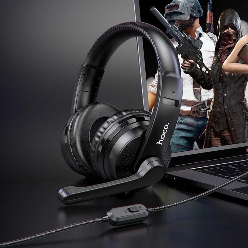 Tai nghe máy tính có míc chụp tai chơi game chính hãng Hoco W103