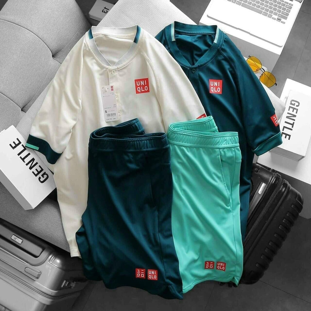 Bộ Thể Thao Nam / Bộ Quần Áo Nam/ Bộ Hè Nam Tennis cao cấp không cổ, thoáng mát | BigBuy360 - bigbuy360.vn