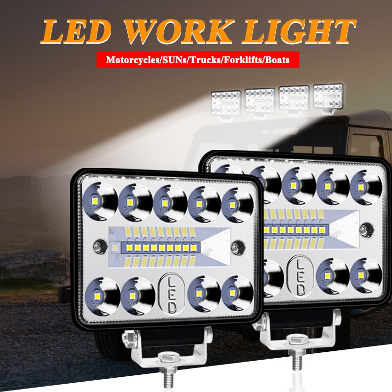 2 Đèn LED Lymoyo 12V 24V 54W 3030 18SMD 4x4 cho xe tải/ xe đầu kéo/ SUV làm việc chuyên dụng chất lượng cao
