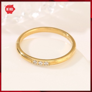 1 Nhẫn titanium không đen đá zircon BHN138