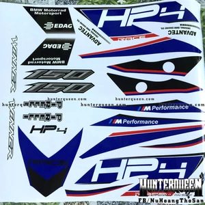 Tem rời dán xe Winner màu trắng. Chủ đề HP4 huyền thoại. Decal cao cấp bền bỉ, chống nước, bảo vệ xe
