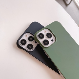 Ốp Lưng Siêu Mỏng Không Vành Matte Cho iPhone 11 12 13 Mini 13 14 15 Pro Max 14 15 plus 7 8 plus X XS XR Max Màu Kẹo Nhựa Cứng Slim Cover Funda T03