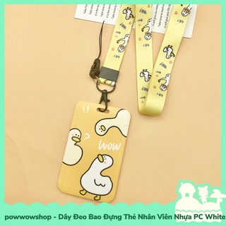 [Sẵn VN - Hỏa Tốc] Dây Đeo Thẻ Bao Thẻ Nhân Viên Nhựa PC Phong Cách Yellow Farm White Duck Vịt Trắng
