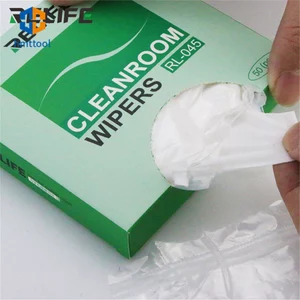 Bộ 50 Relife RL-045 Khăn lau phòng sạch chống tĩnh điện Vải làm sạch Thiết kế vẽ Đóng gói chân không cho màn hình điện thoại Mainboard Dụng cụ làm sạch