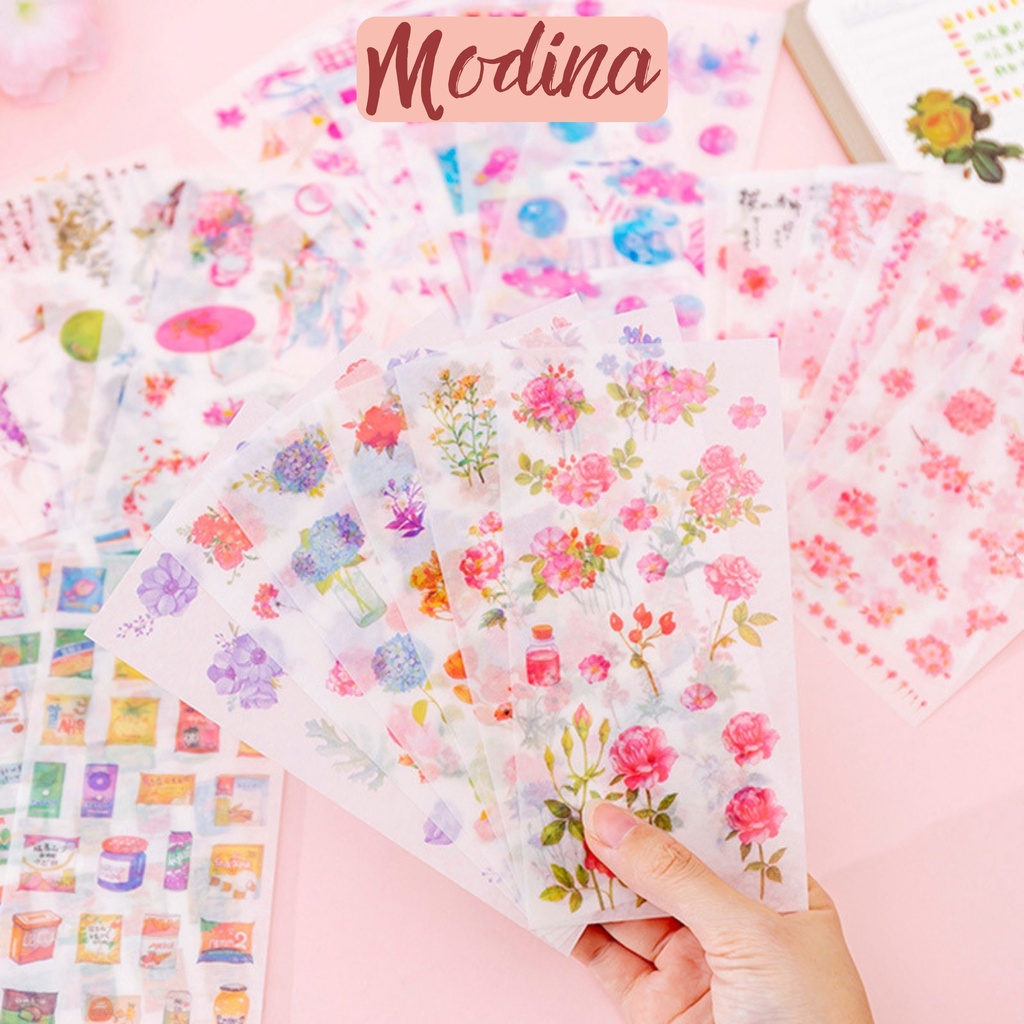 Set 6 tấm sticker trang trí viền với nhiều mẫu khác nhau, hình dán ...