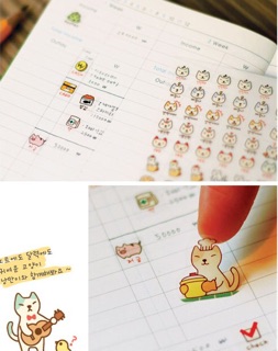 Bộ 6 sticker trong suốt bóc dán