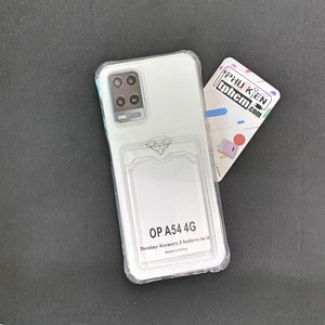 Ốp Lưng Oppo A54 Dẻo Trong Suốt Có Khe Đựng Thẻ – Chống Sốc, Chống Trầy, Tiện Lợi