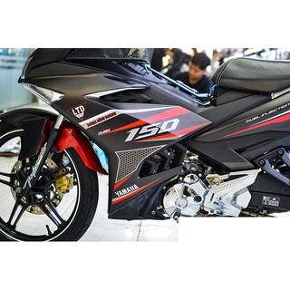 Tem trùm exciter 150 đỏ đen LTD mẫu mới, độ team trùm decal xe máy ex dán đời 2015-2020