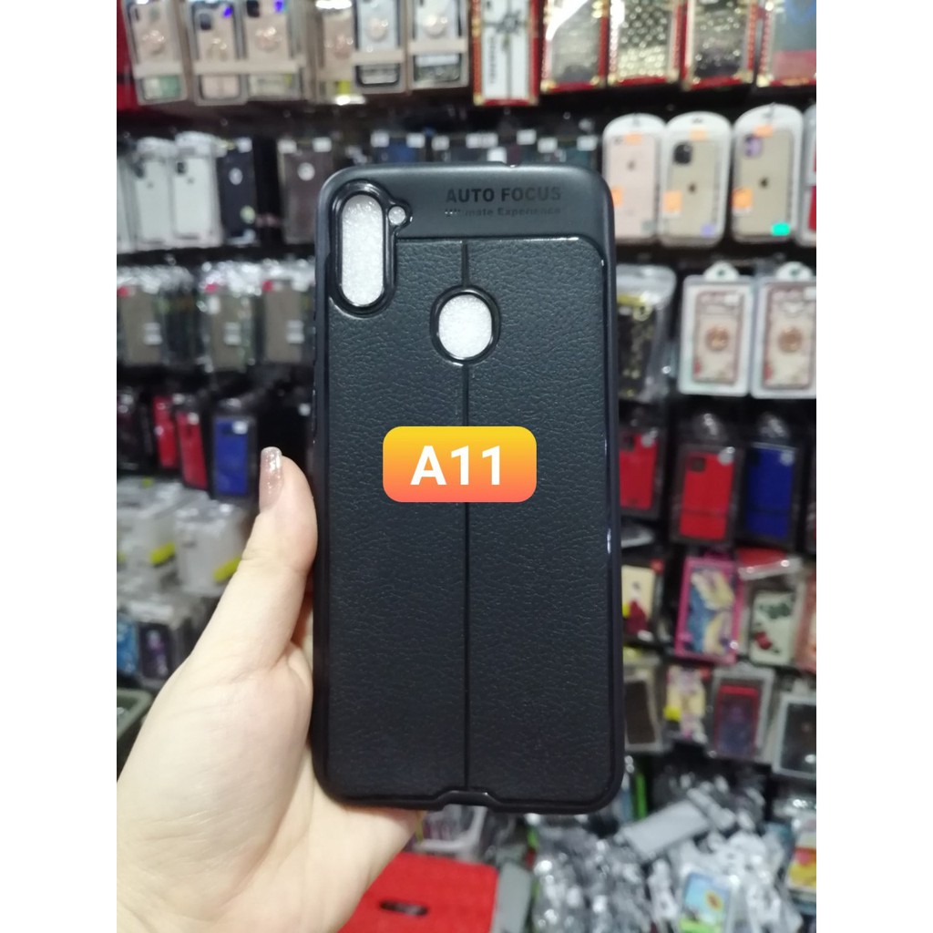 Ốp lưng Samsung Galaxy A11 A21 A31 M31 Silicon dẻo đen vân da | Shopee ...