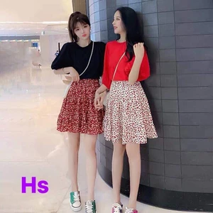 Set áo cotton mix Chân Váy Lụa Tầng Xinh Lắm Cơ