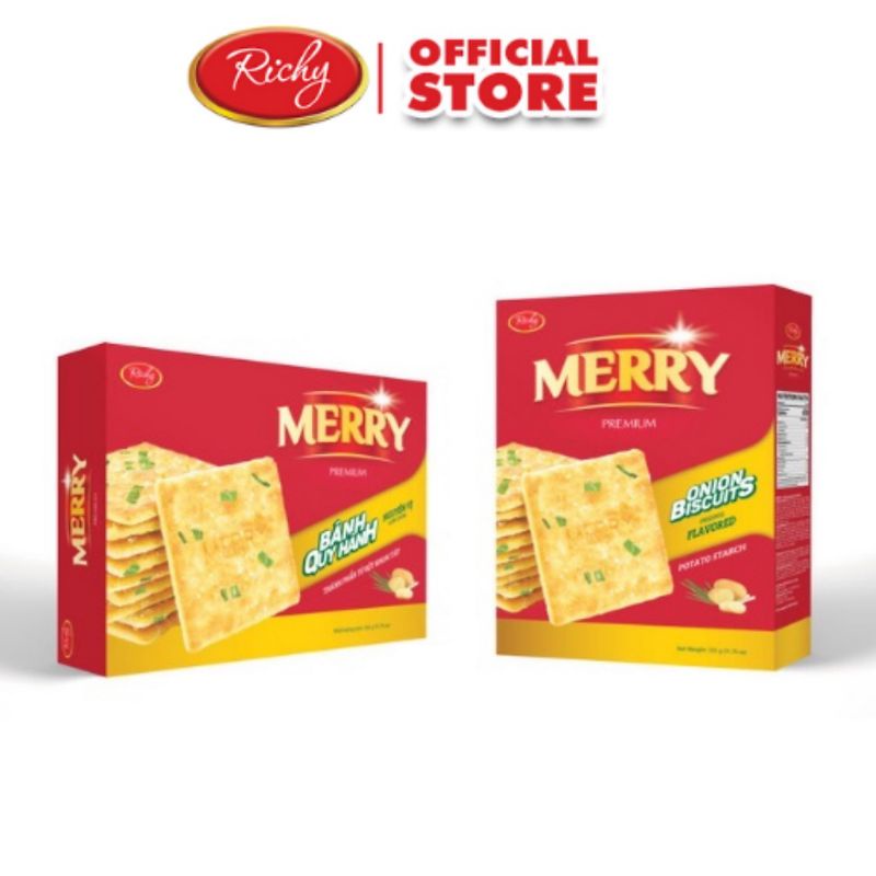 BÁNH QUY MERRY VỊ HÀNH NGUYÊN BẢN HỘP 330G | Shopee Việt Nam