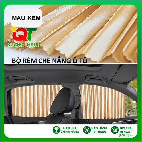 Bộ 4 Rèm Che Nắng Xe Ô Tô Chất Liệu Vải Cao Cấp, Gắn Nam Châm Thông ...