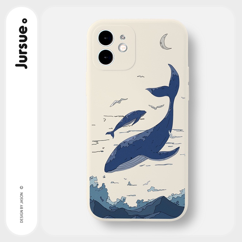 Ốp lưng JURSUE viền vuông hình dễ thương đẹp cho iPhone 17 Air 16 15 14 13 12 11 Pro Max SE 2020 X XR XS ip 8 7 Plus kute Y98