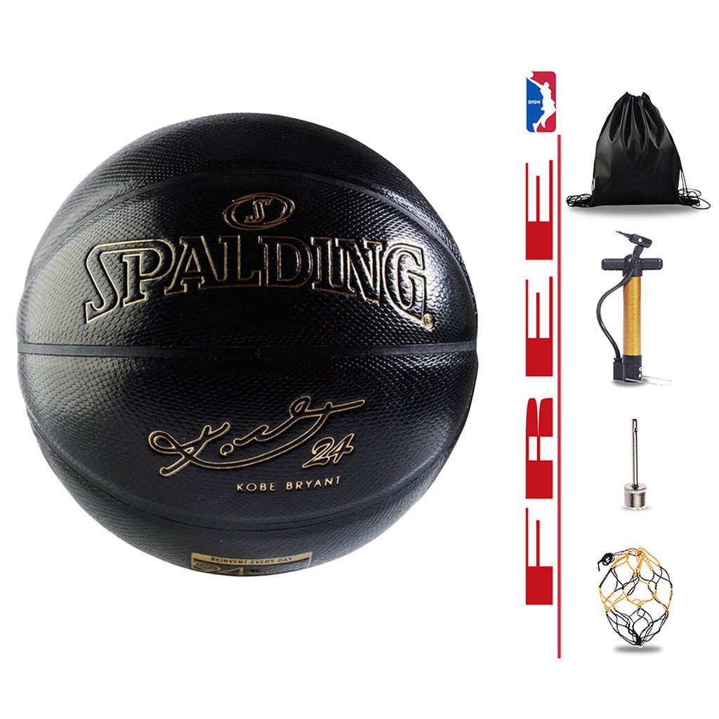 Bóng Rổ Da Spalding – Size7 – Bản Kobe Briant - Tặng Bơm + Balo rút + Kim bơm + Túi lưới SIÊU HOT