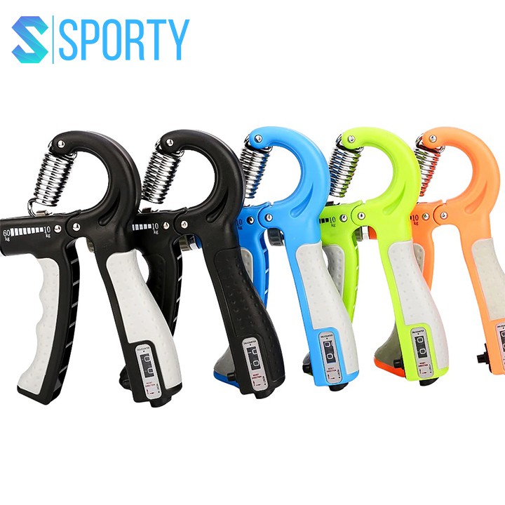 Ảnh Bóp tập cơ tay YGW26 đếm số có hộp, điều chỉnh kháng cự (10-60kg) tích hợp lò xo thép không rỉ 2