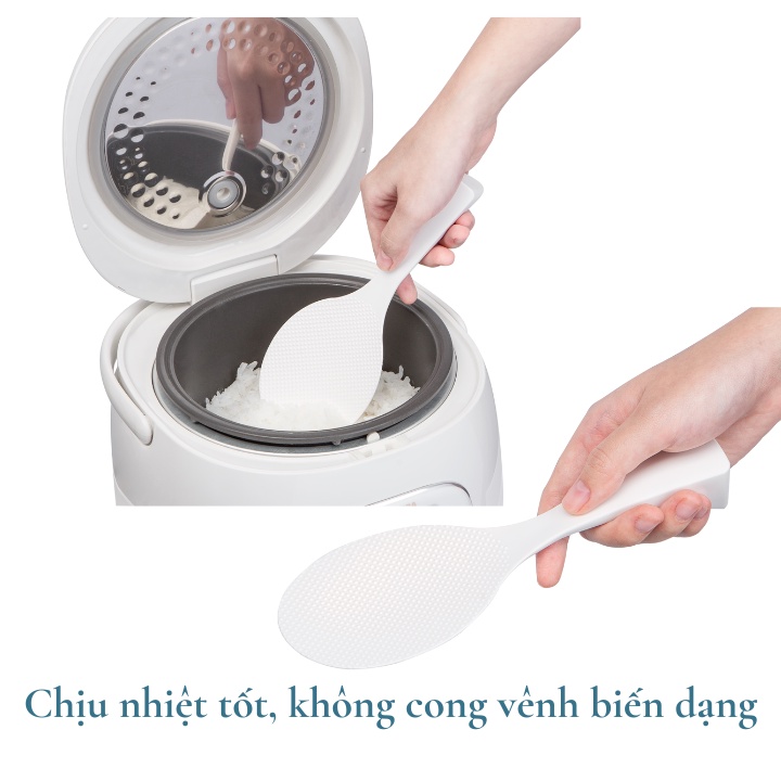 Ảnh Muỗng xới cơm chống dính, đế tự đứng Inochi Sendai Nhật Bản, an toàn tuyệt đối, môi vá mui xúc cơm Vạn Phúc 3