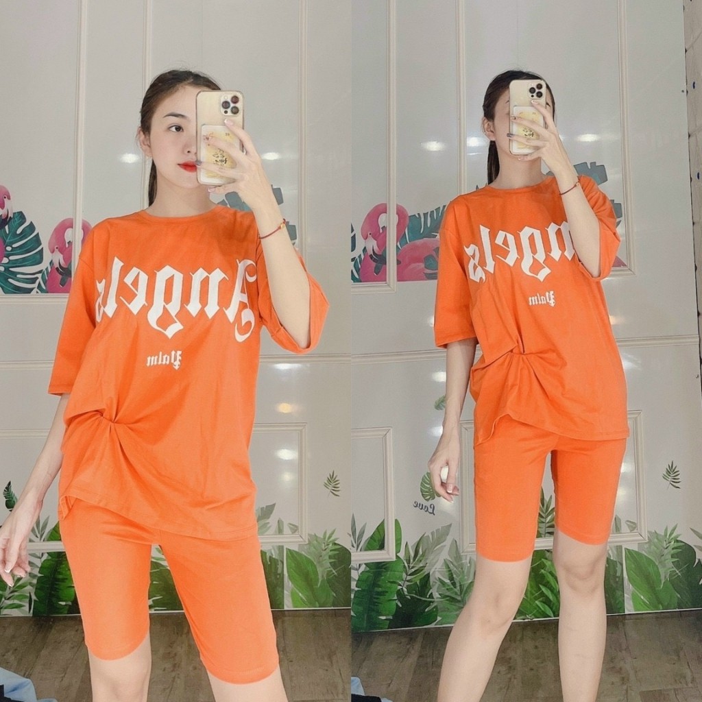 Đồ Bộ Nữ Lửng Ngố Bigsize ESHOP Thun Cotton Co Giãn Mặc Nhà Dễ Thương - Đồ Thể Thao Trung Niên AD09