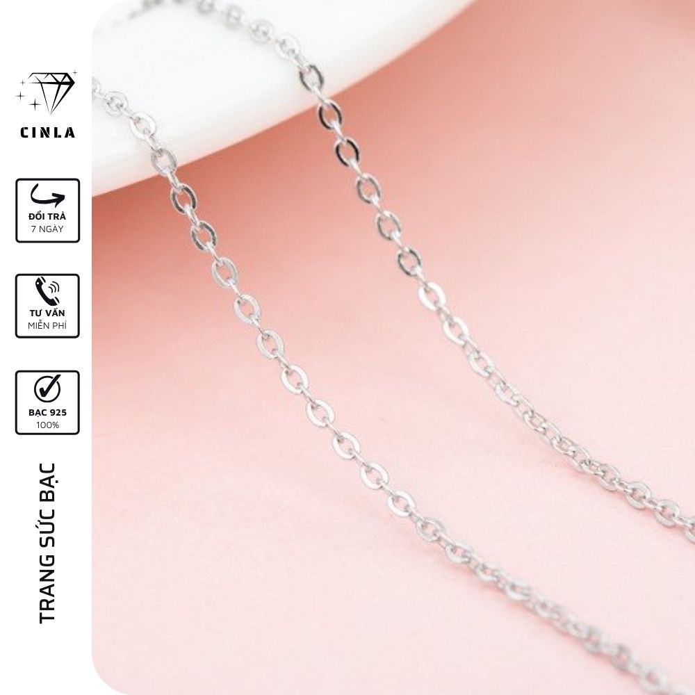 Vòng cổ cho nữ mạ bạc 925 cao cấp chính hãng trang sức bạc CINLA T005