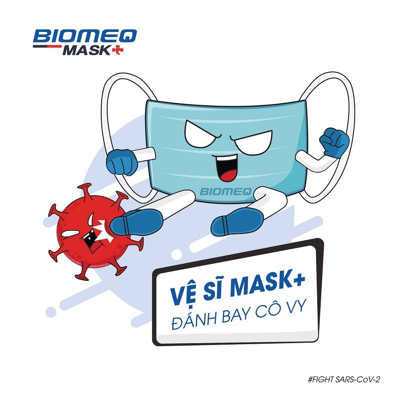 Ảnh Khẩu trang y tế 4 lớp kháng khuẩn cao cấp BIOMEQ Màu Trắng hộp 50 cái - MEDICAL 2