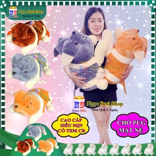 THÚ NHỒI BÔNG CON CHÓ PUG MẶT XỆ SIÊU DỄ THƯƠNG ÔM NGỦ - GẤU BÔNG HÌNH CON CHÓ MẶT XỆ PUG SIÊU CƯNG