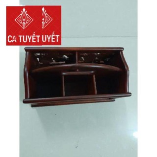 Hộp đựng bút, điều khiển bằng gỗ để bàn làm việc