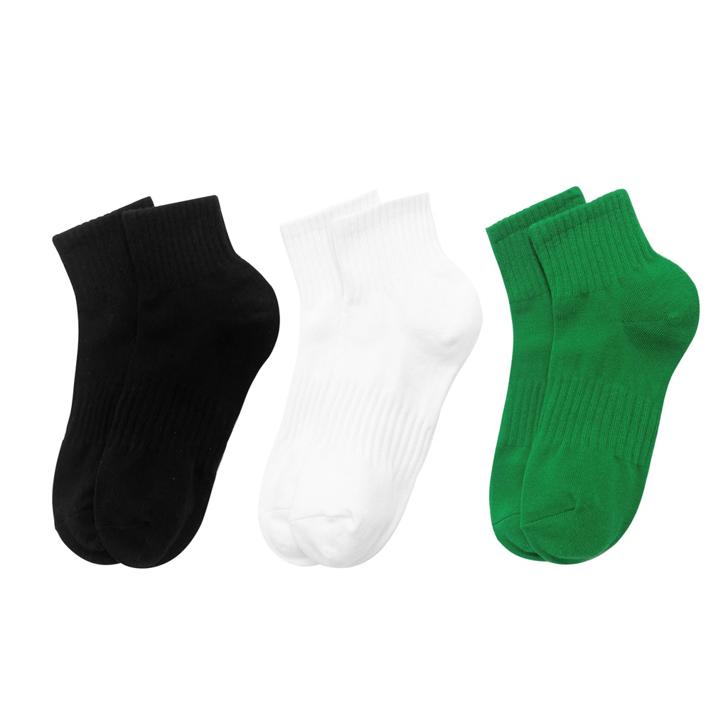 Tất trơn cổ trung basic cao cấp City Cycle chất cotton nam nữ unisex