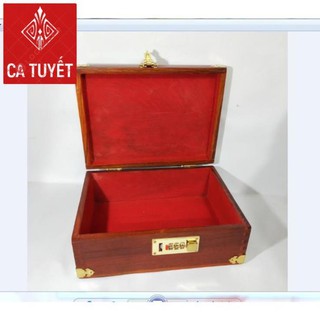 HỘP ĐỰNG TRANG SỨC, HỘP ĐỰNG CON DẤU GỖ HƯƠNG VÂN-KHÓA MÃ SỐ SIZE TO-ẢNH THẬT