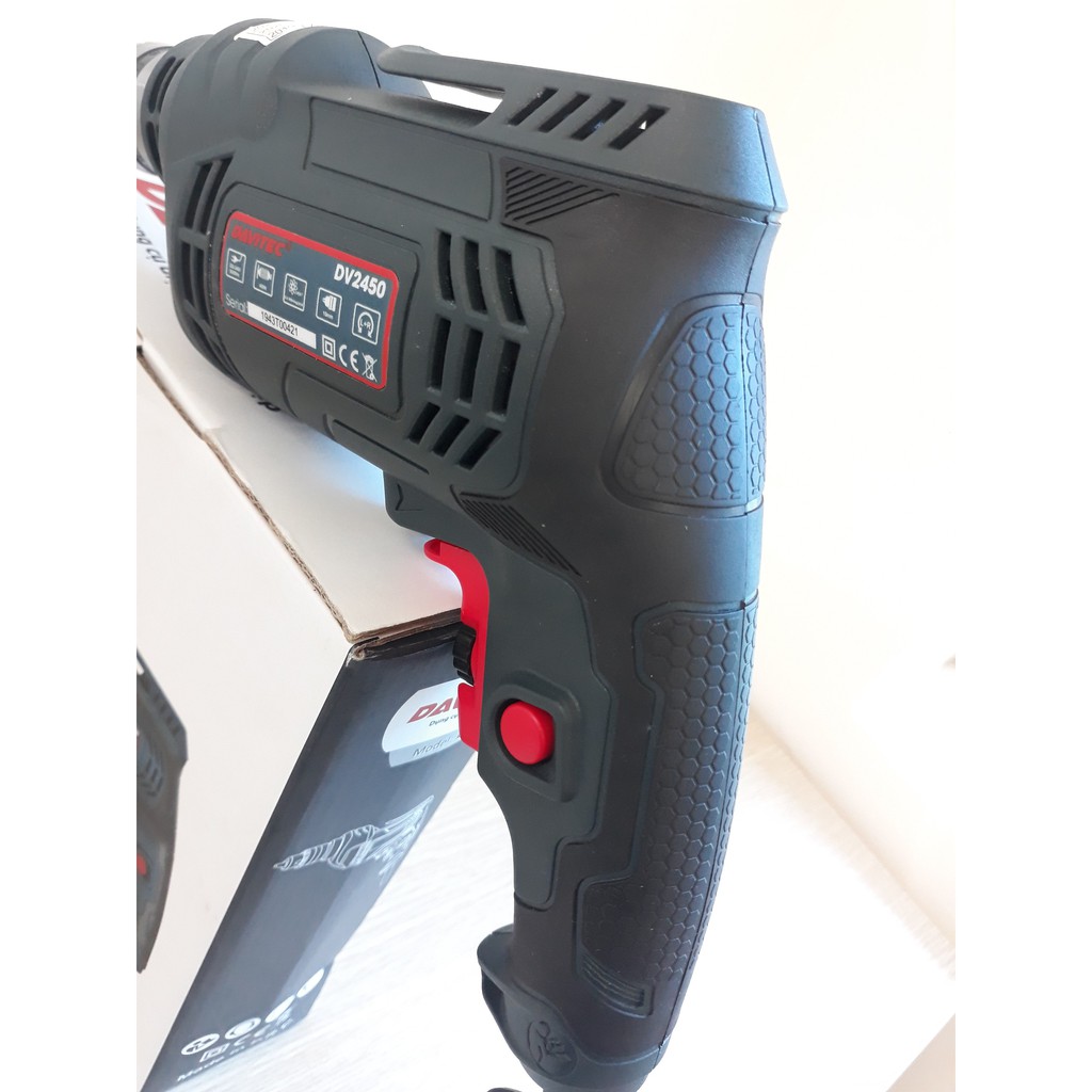 Máy khoan điện, máy bắt vít 2 chiều DV2450A/B - 450W, mũi khoan 10mm, motor đồng - Hàng chính hãng, bảo hành 6 tháng
