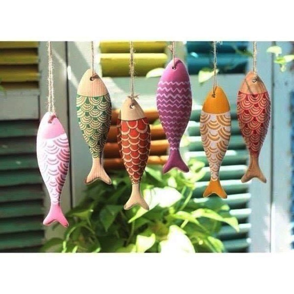 Cá gỗ trang trí - Cá gỗ handmade | Shopee Việt Nam