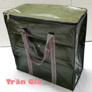 Giỏ Bạt Đựng Đồ Siêu Dày Siêu Bền Đủ Size Màu Xanh Rêu (Sỉ Inbox)