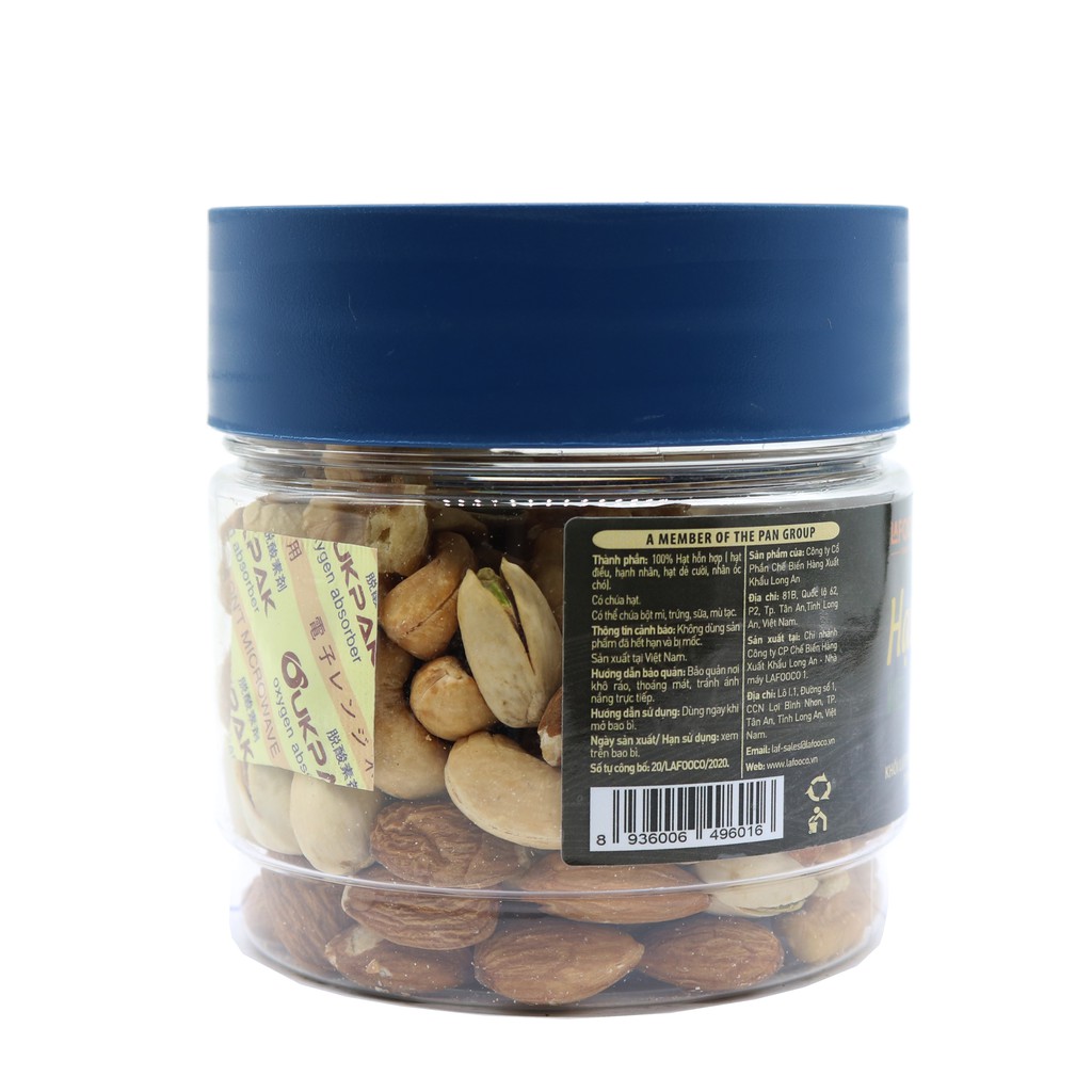 LAFOOCO Hạt hỗn hợp sấy không muối hủ 200g