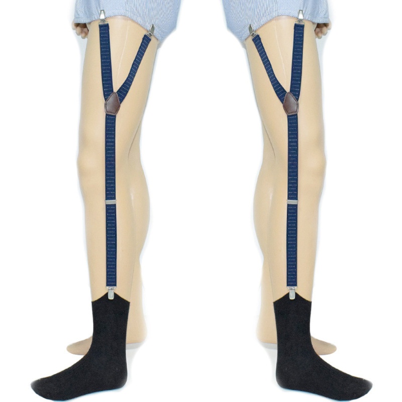 Dasbsug Áo Sơ Mi Nam Giữ Suspender Có Thể Điều Chỉnh Co Giãn Garter Dây Đeo Tất Chống Trơn Trượt