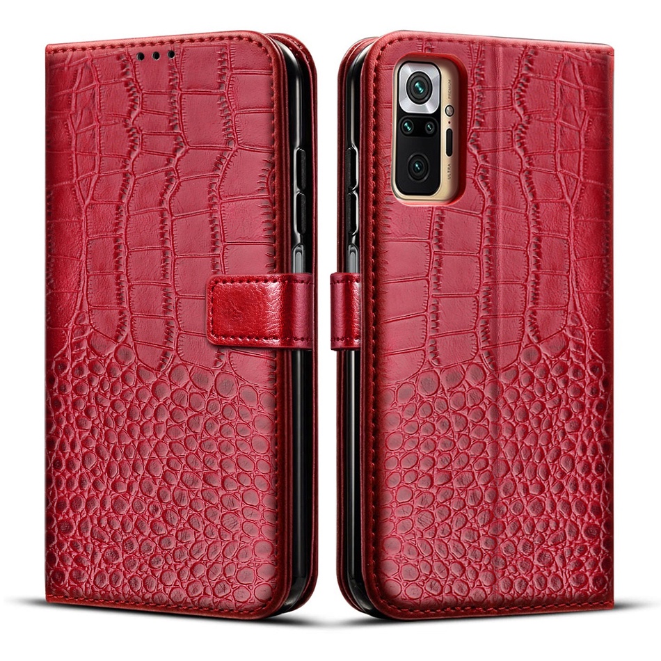 Ví Lật Da Dành Cho Xiaomi Redmi Note 10 Pro Max 9S 9 8 Pro 7 10S Redmi 10 9 9A 9AT 9C NFC Vỏ Bảo Vệ