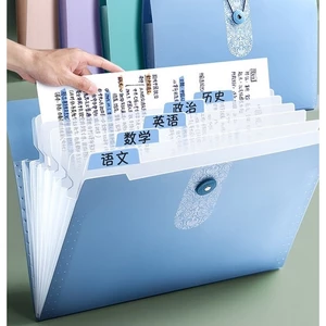 Túi đựng tài liệu khổ A4 Bìa Hồ Sơ A4 Nút Khóa Gài 8/12 Ngăn File Tài Liệu Tiện Lợi [Phân Loại Ngăn Theo Màu]